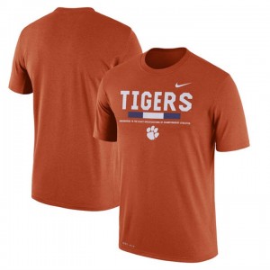 S-3XL Clemson Tigers Orange 2017 Staff Team Dri-Fit T-shirt