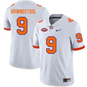 Clemson National Championship Jake Briningstool #9 White Embroidery Jersey - White