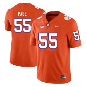 Clemson Tigers Payton Page #55 Orange Stitched Jersey - Orange
