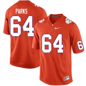 Clemson Tigers Walker Parks #64 Orange Alumni Jersey - Orange