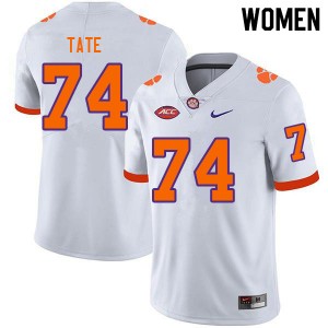 Clemson National Championship Marcus Tate #74 White Replica Jersey - White