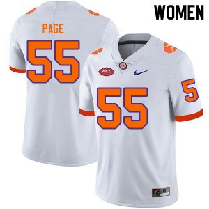Clemson University Payton Page #55 White Alumni Jersey - White