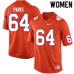 Clemson Tigers Walker Parks #64 Orange Game Jersey - Orange