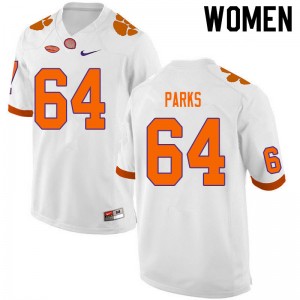 Clemson Walker Parks #64 White Official Jersey - White