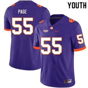Clemson Tigers Payton Page #55 Purple University Jersey - Purple