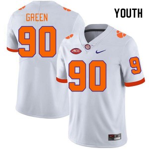 Clemson University Stephiylan Green #90 White Replica Jersey - White