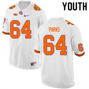 Clemson Tigers Walker Parks #64 White University Jersey - White