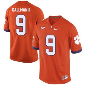 S-3XL Wayne Gallman II Clemson Tigers #9 Orange Jersey