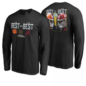 Tigersvs/ Tide Clemson Tigers Long Sleeve T-Shirt Black 2017 National Championship Dueling Matchup 