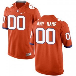 Men's Orange Stitched Football #00 Clemson Tigers Customized Jersey