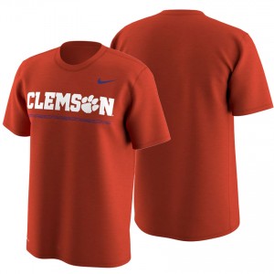 S-3XL Clemson Tigers Men's Orange Week Zero Trainer Hook Performance T-shirt