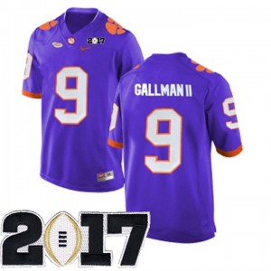 Clemson Tigers Wayne Gallman II #9 Men's Stitched 2017 National Championship Bound Jersey - Purple