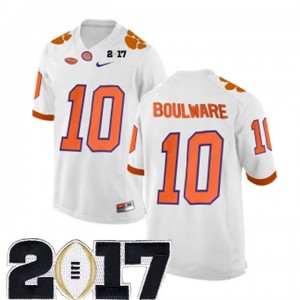 Clemson Tigers Ben Boulware #10 Men's Stitched 2017 National Championship Bound Jersey - White