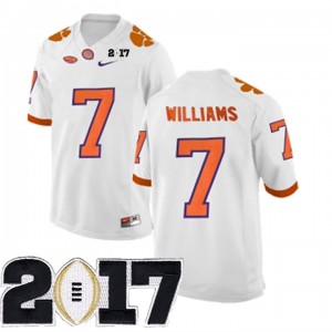 S-3XL Mike Williams Clemson Tigers #7 Stitched Men's White 2017 National Championship Bound Jersey