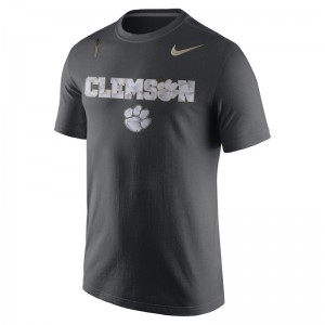 Clemson Tigers Men's Playoff 2016 National Champions Celebration Wordmark Football T-shirt - Anthracite