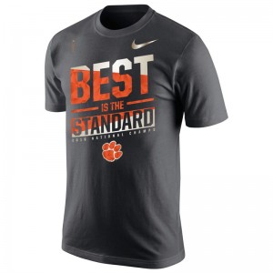 Men's Clemson Tigers T-shirt Black Football Playoff 2016 National Champions Celebration Local Legend 