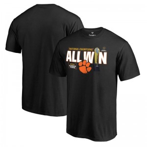 Black Men's Playoff 2016 National Champions Linebacker Football Clemson Tigers T-shirt