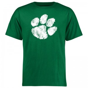 St. Patrick's Day White Logo Men's Green Clemson Tigers T-shirt