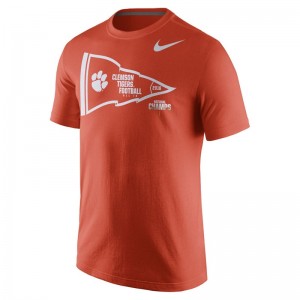 Orange Men's Playoff 2016 National Champions Celebration Flag Football Clemson Tigers T-shirt