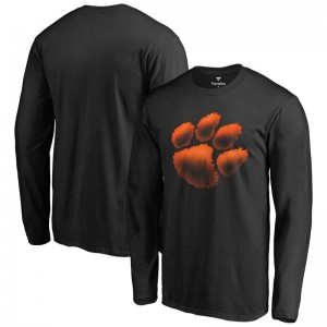 Men's Clemson Tigers Long Sleeve T-Shirt Orange Midnight Mascot 