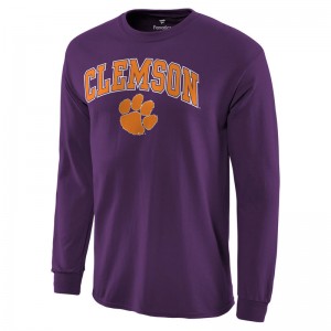 Campus Men's Purple Clemson Tigers Long Sleeve T-Shirt