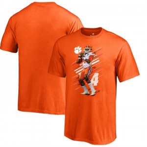 Youth Deshaun Watson Clemson Tigers T-shirt Orange #4 Player Pictorial 