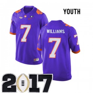 2017 National Championship Bound Youth Purple Stitched #7 Mike Williams Clemson Tigers Jersey