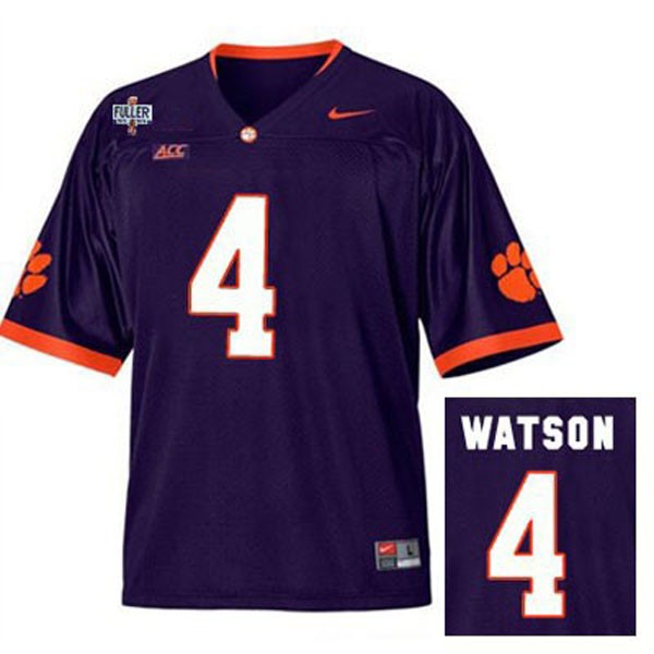Purple #4 Deshaun Watson Clemson Tigers Jersey - Deshaun Watson ...