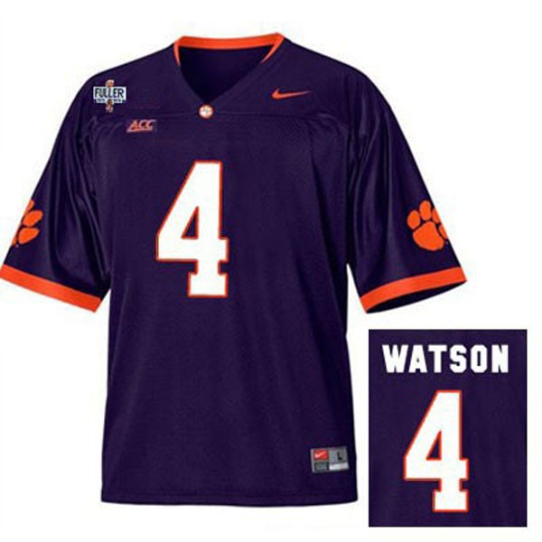 Purple #4 Deshaun Watson Clemson Tigers Jersey - Deshaun Watson