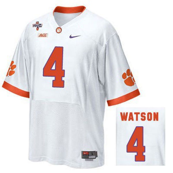 4 Deshaun Watson Clemson Tigers Jersey White Deshaun Watson