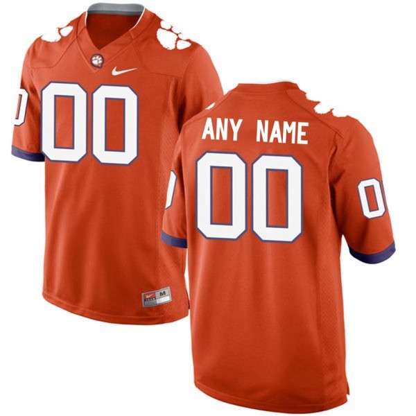 Men S Orange Stitched Football 00 Clemson Tigers Customized