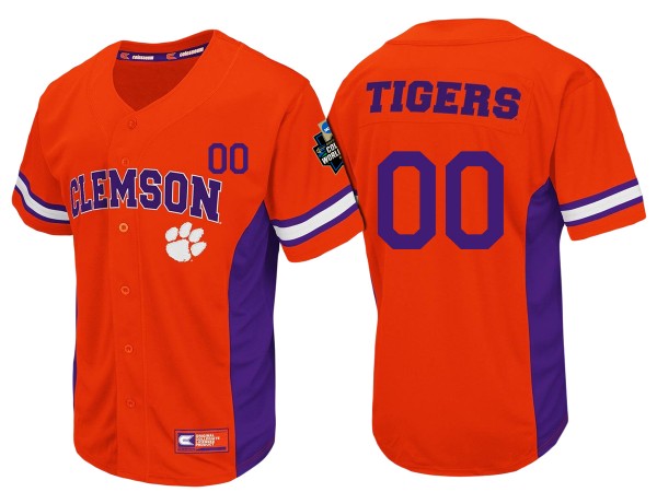Clemson Tigers Men's Team Performance Strike Zone Custom Baseball Jersey -  Orange - Clemson Tigers Custom Jersey