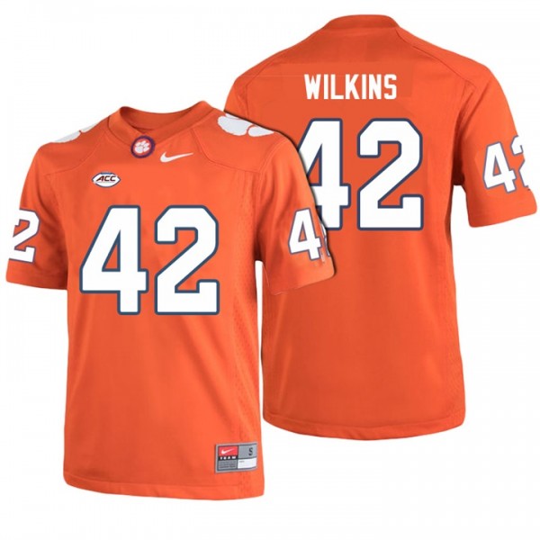 Men s Clemson Tigers 42 Christian Wilkins Orange ACC Six of the Best Duo Tandems Jersey Christian Wilkins Clemson Jersey